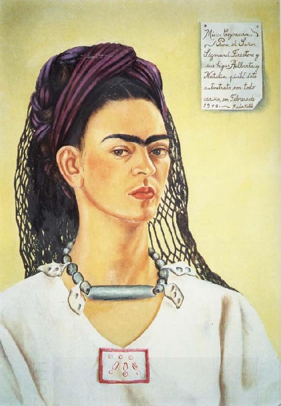 Frida Kahlo Self-Portrait Dedicated to Sigmund Firestone